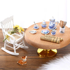 Skylety porcelain teapot adds charm to dollhouse kitchen