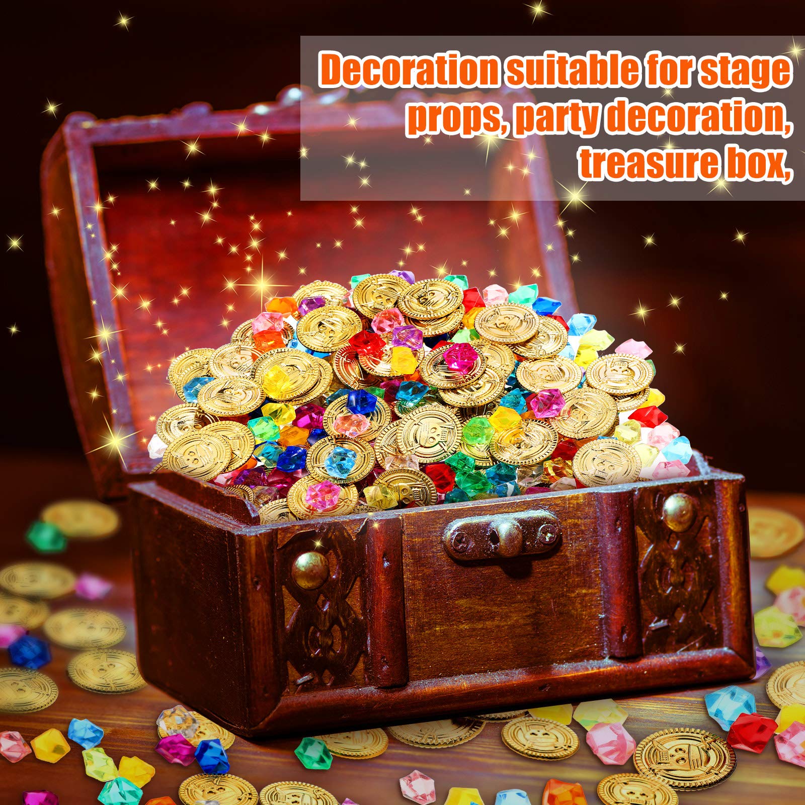 Skylety treasure chest decor creates an eye-catching centerpiece for celebrations.