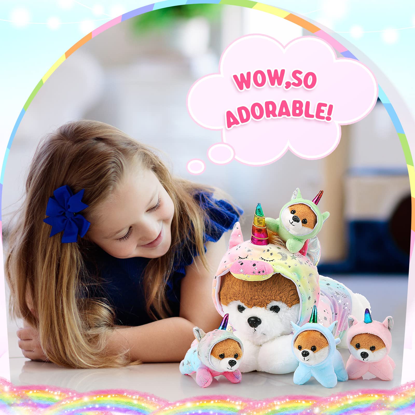 Skylety unicorn puppy gift-ready set ideal for birthdays and parties