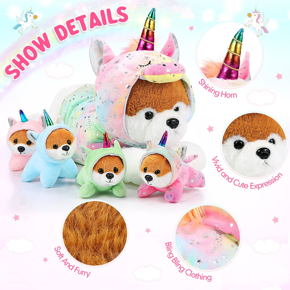 Skylety unicorn puppy huggable size suitable for naps and cuddles