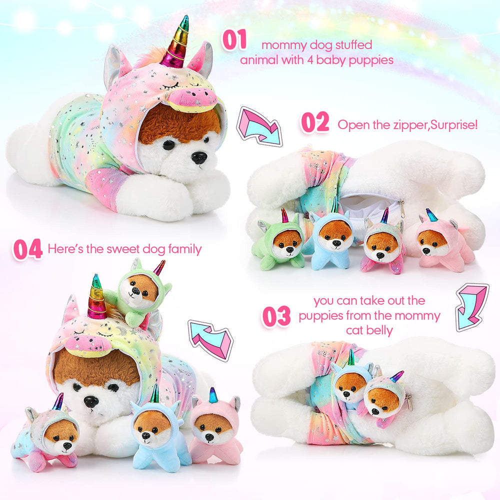 Skylety unicorn puppy plush with soft fabric and plush texture