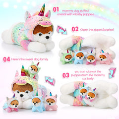 Skylety unicorn puppy plush with soft fabric and plush texture