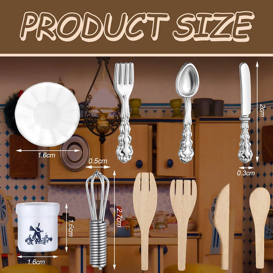 Skylety utensils set with knives forks and spoons for detailed play