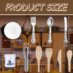 Skylety utensils set with knives forks and spoons for detailed play