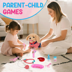 Skymetis toddler dog toy belt, easy setup for quick pretend play