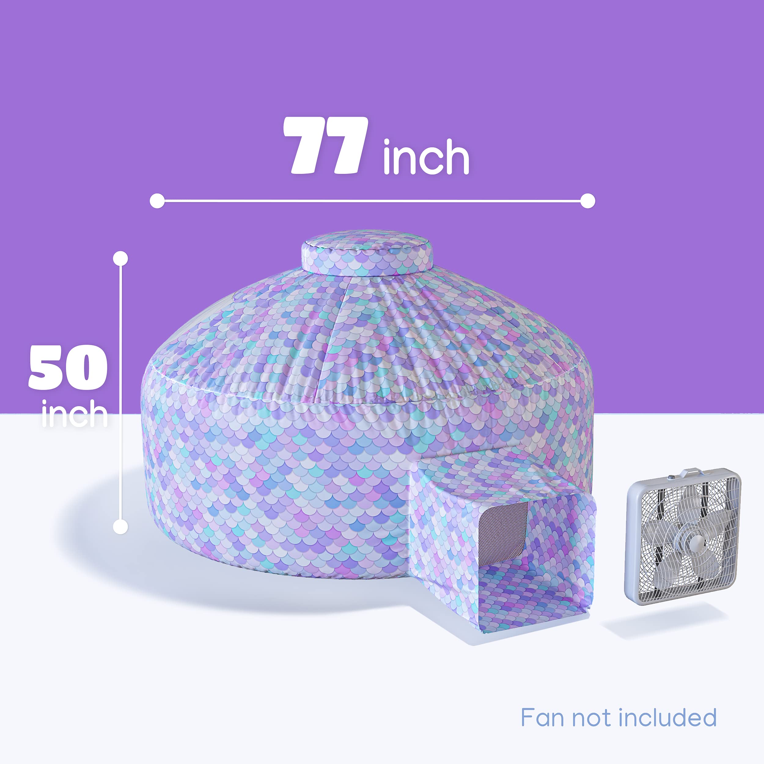 Skywin Dream Castle Den mermaid-scale design sparks imaginative play.