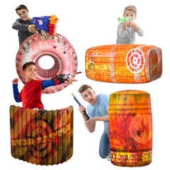 Skywin inflatable battle bunkers front-view setup for durable play and strategic cover