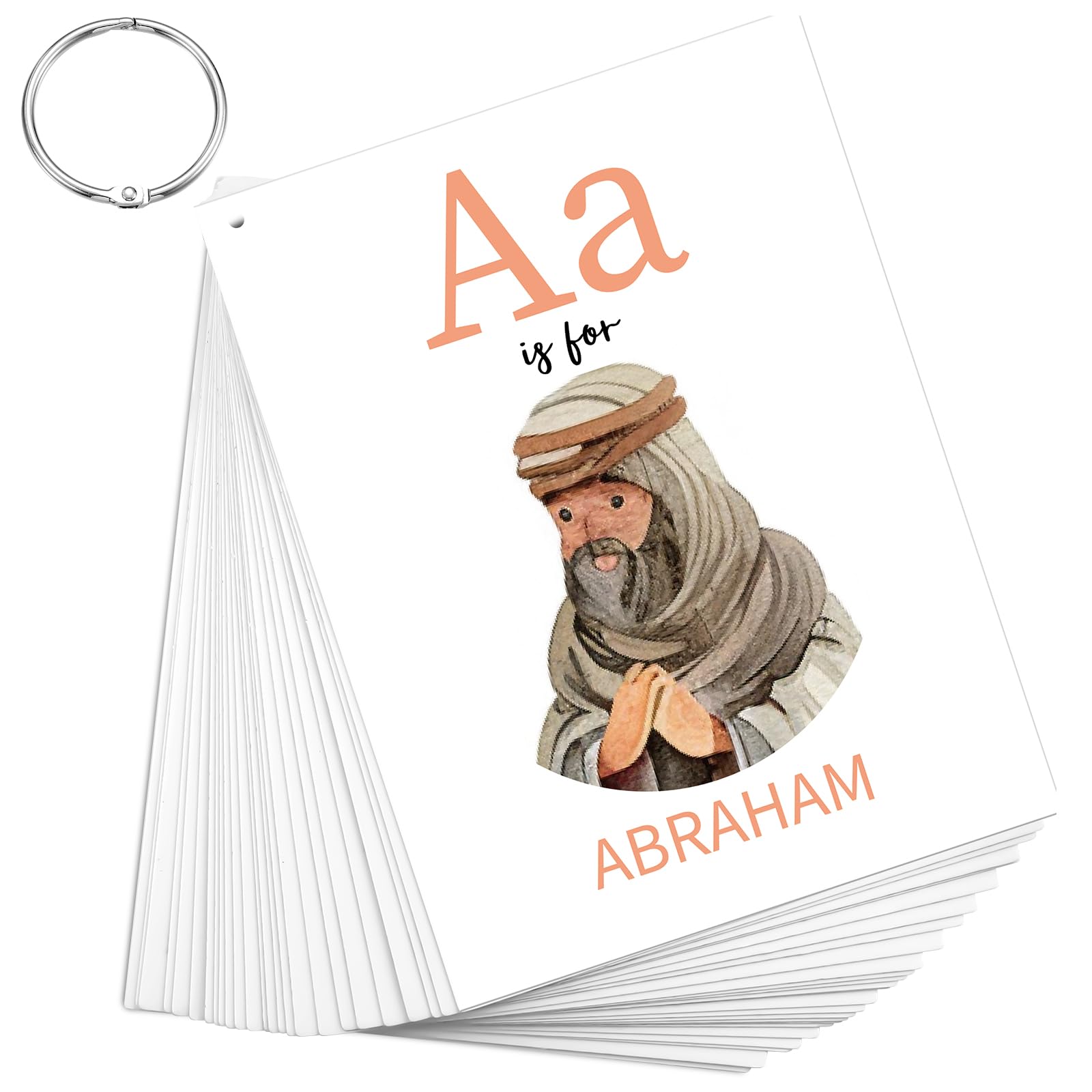 Skyygemm Bible ABC flash cards with ring for memory