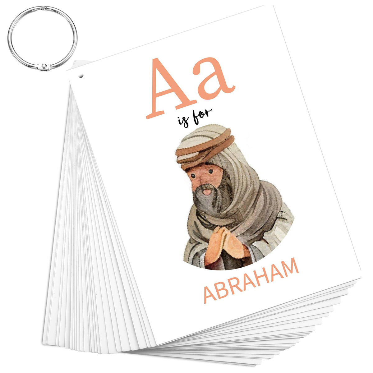 Skyygemm Bible ABC flash cards with ring for memory
