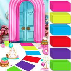 Skyygemm Candy Donut Floor Stickers display vibrant, kid-friendly party decor.