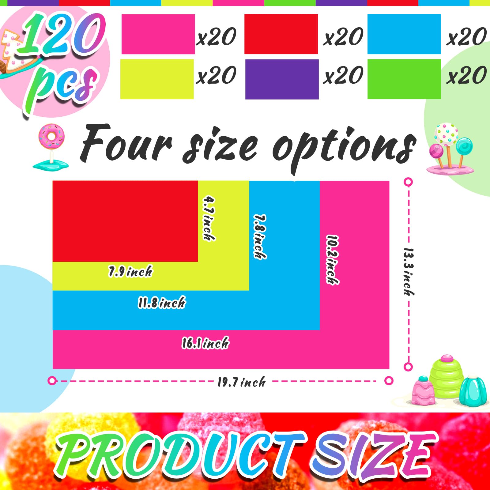 Skyygemm candy donut runway floor stickers create a playful path for candy events.