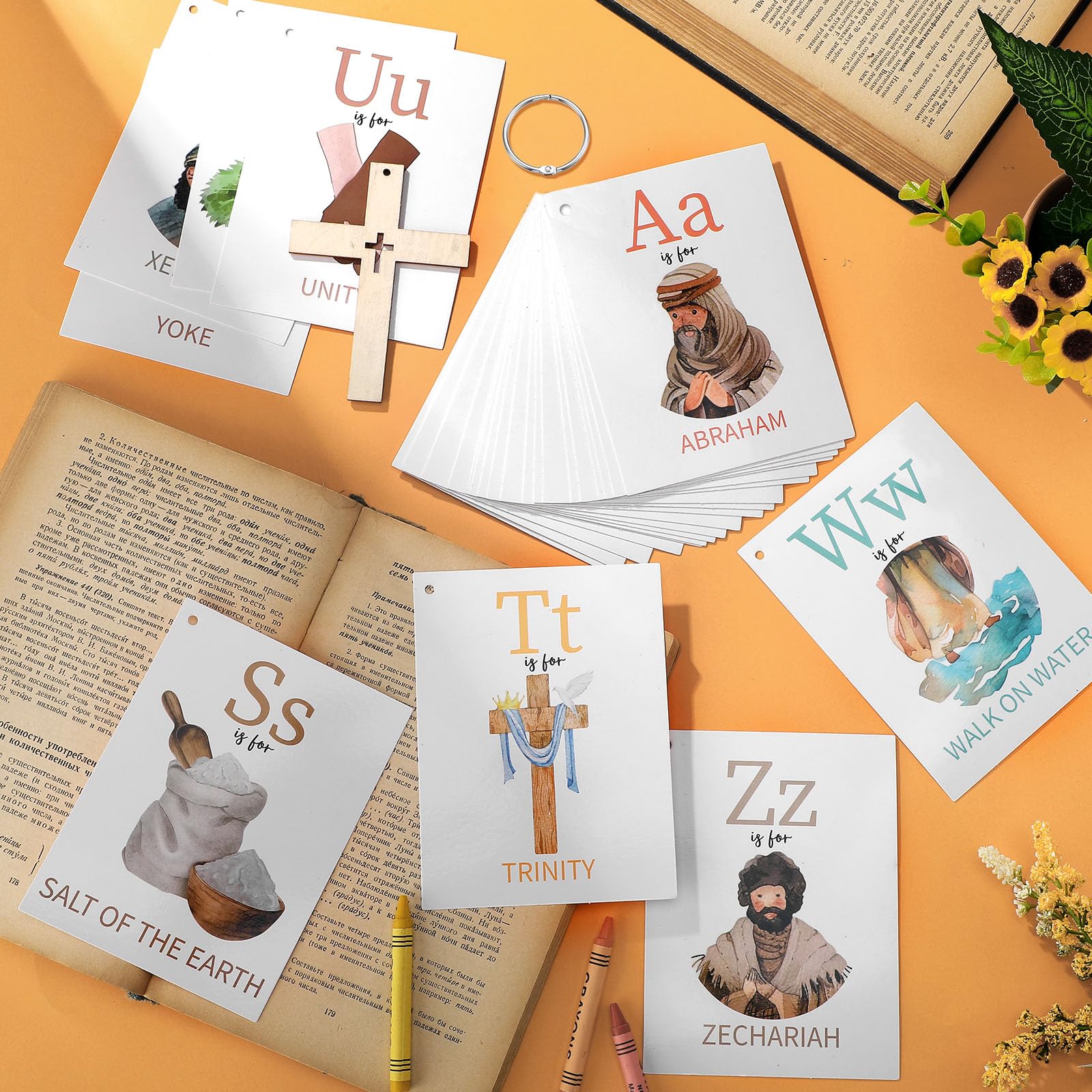 Skyygemm flash cards with reclosable ring keep organized during lessons