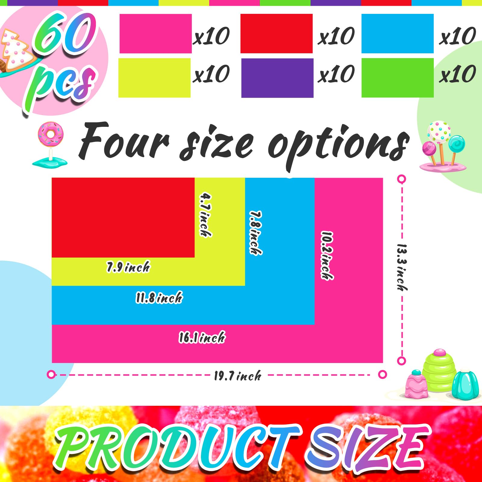 Skyygemm Colorful floor decals in six colors offer high-visibility visuals.