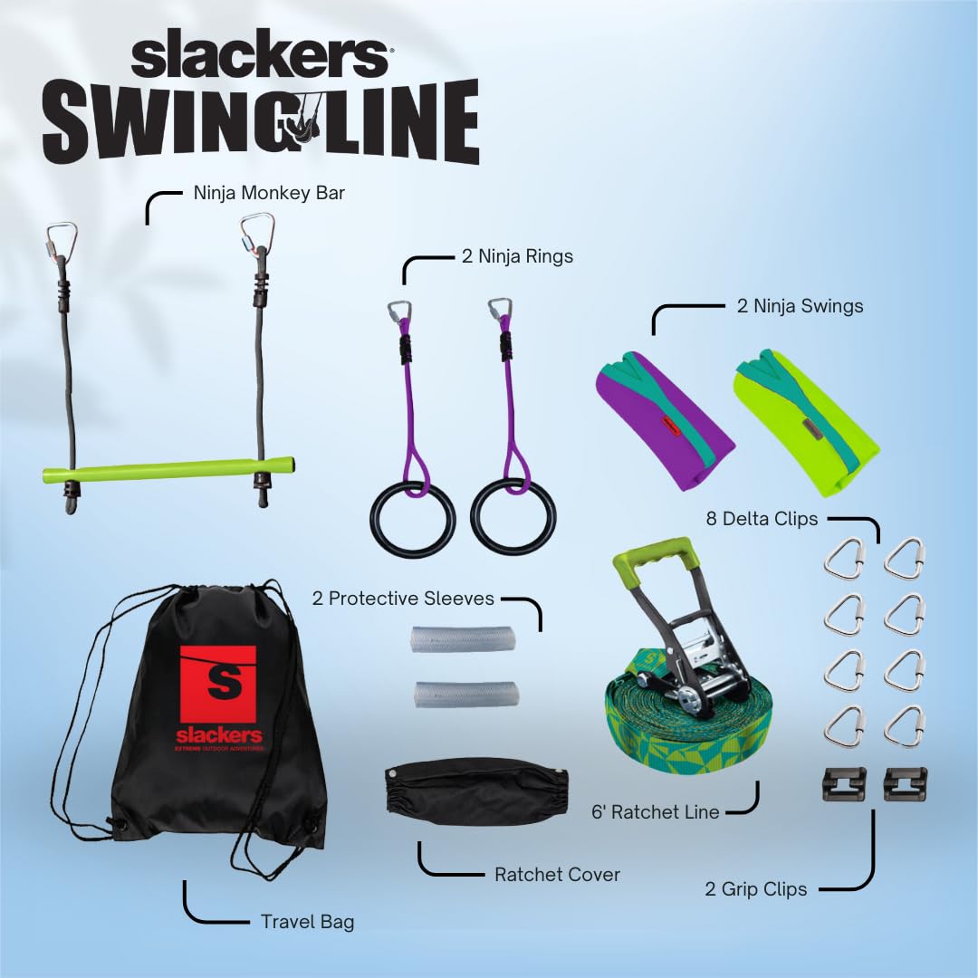 Slackers Swing Line gym rings highlight versatile play beyond swinging