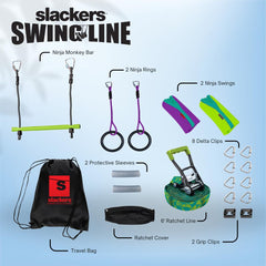 Slackers Swing Line gym rings highlight versatile play beyond swinging