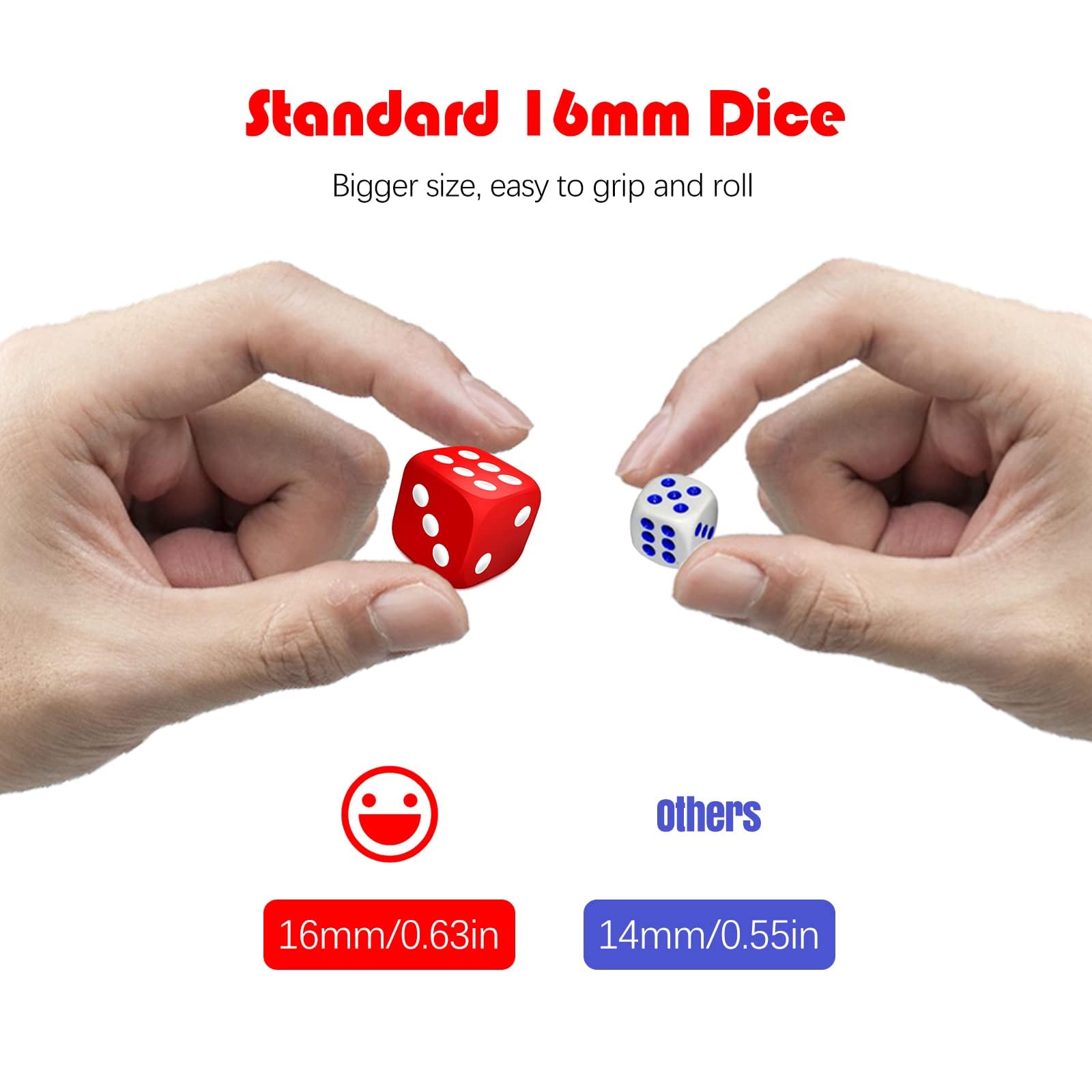 SLAKOZYT 16mm dice on a tabletop, great for family game night.
