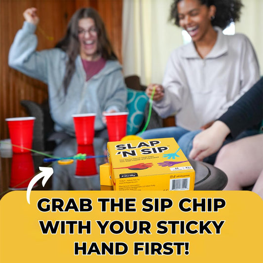 Slap N Sip Sip Chip at center ready for a draw