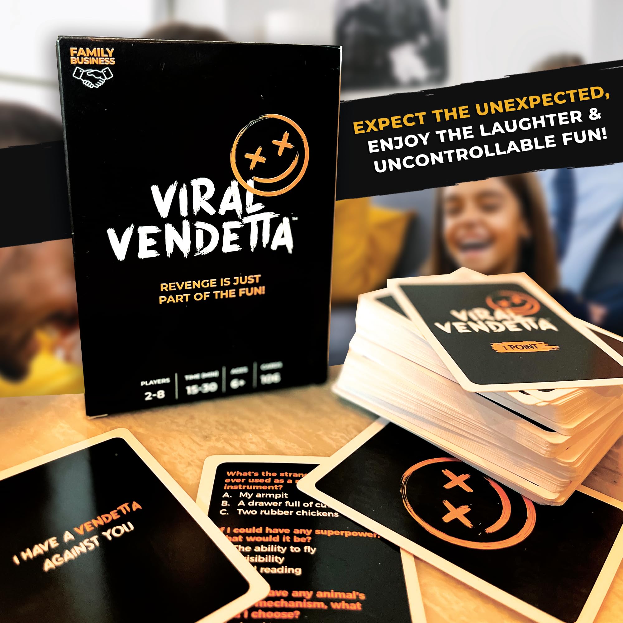 Slapburger Viral Vendetta plot twist cards triggering unexpected laughs