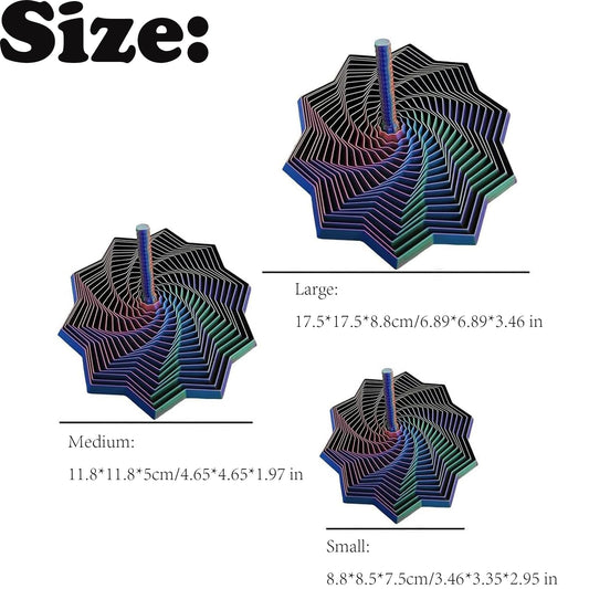 SLAWDER fidget star with whirling spiral for visual stimulation and focus