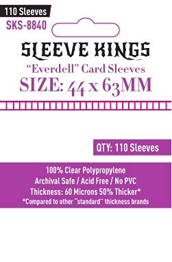 Sleeve Kings Everdell Mini sleeves 110-pack keeps game components organized.