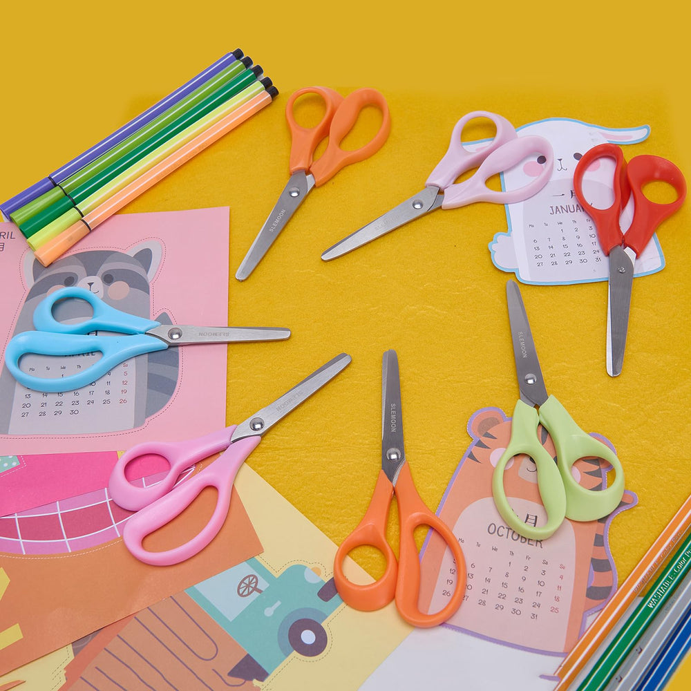 SLEMOON blue kids craft scissors ideal for DIY felt and paper