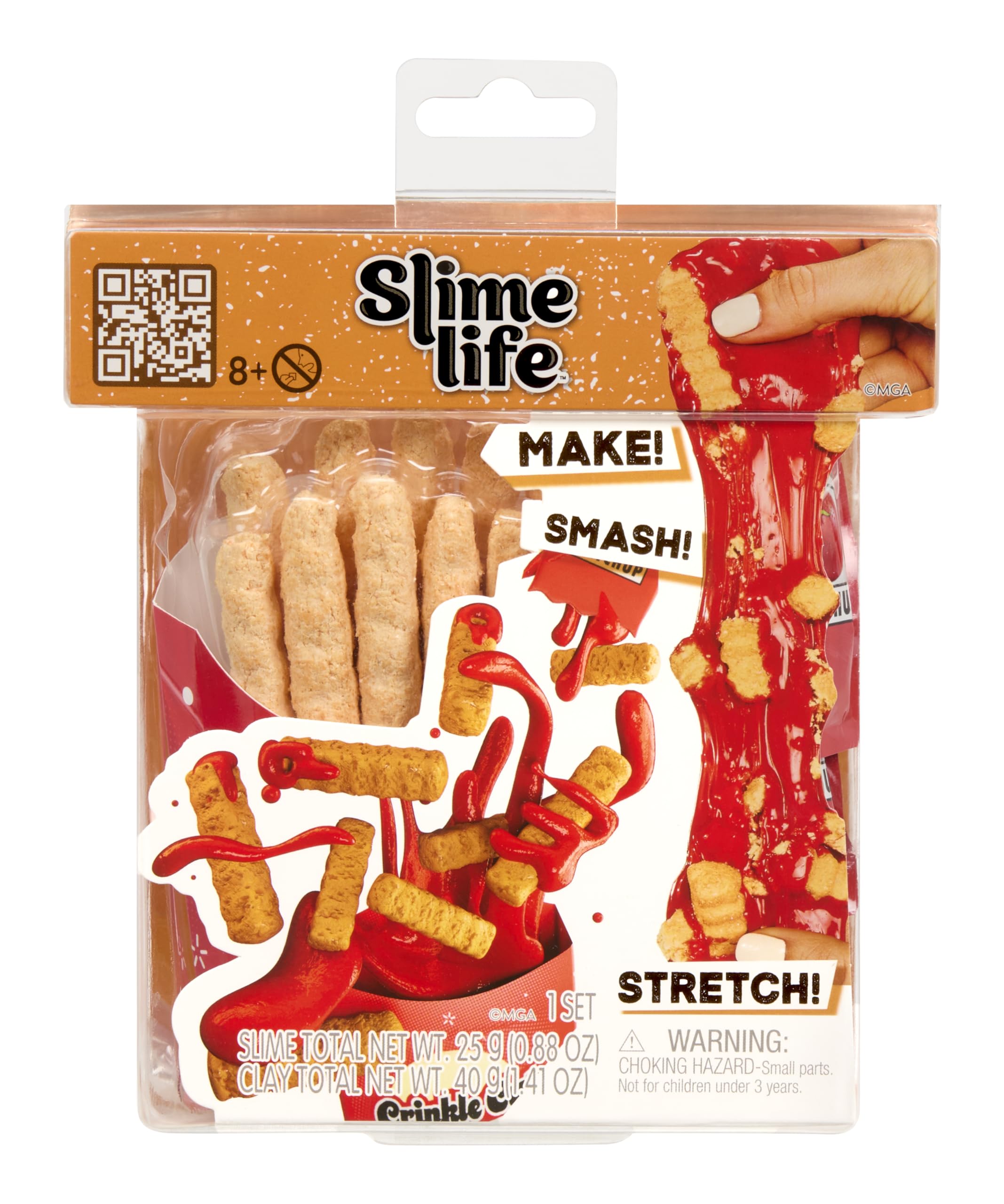 Slime Life French Fries DIY kit unboxing with hyper-real packaging for creative play.