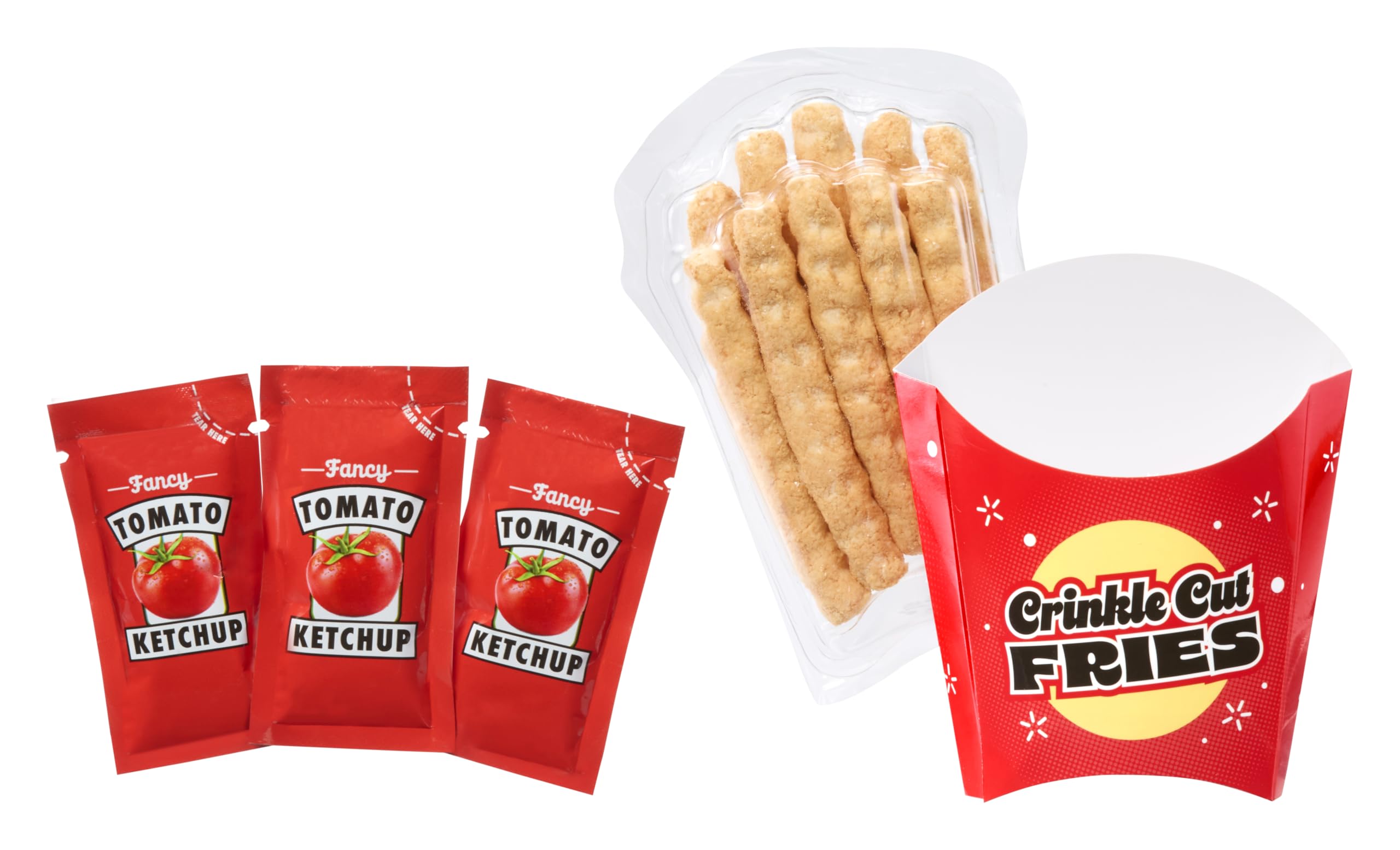 Slime Life French Fries DIY kit with glossy ketchup dip texture for satisfying tactile play.