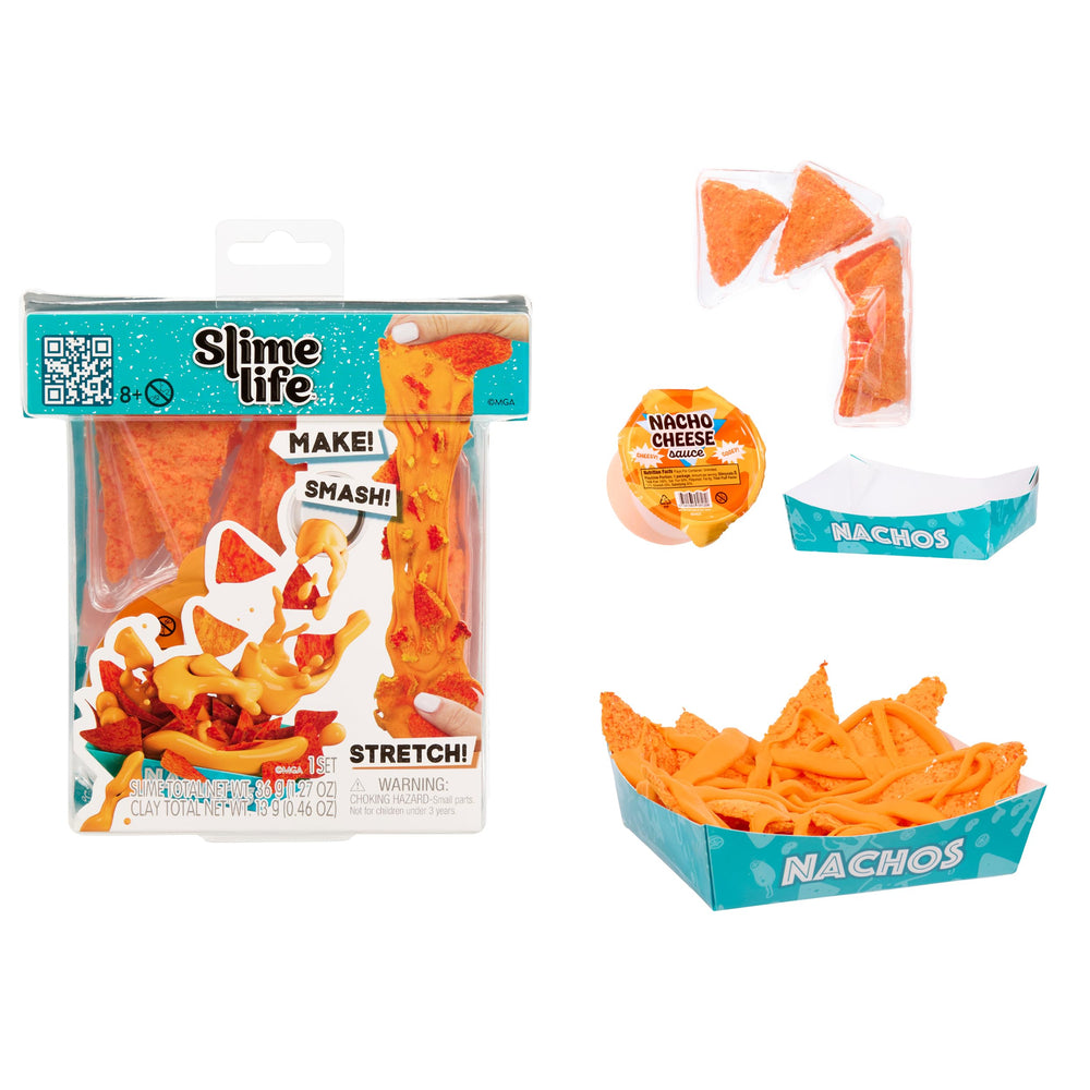 Slime Life Nachos DIY Slime Kit unboxing with authentic packaging for immersive play.