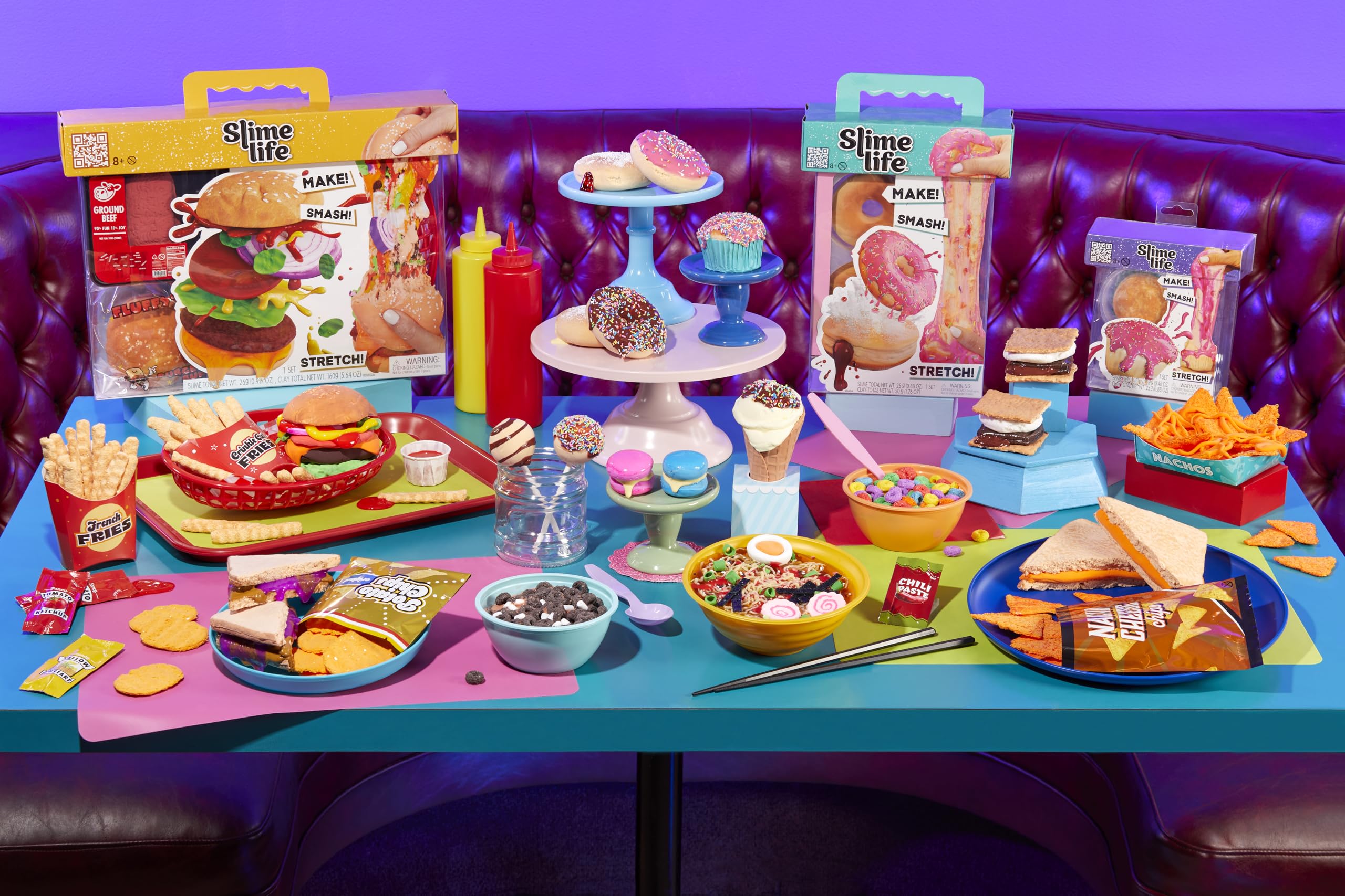 Slime Life Nachos serving box demonstrates organized, imaginative slime play.