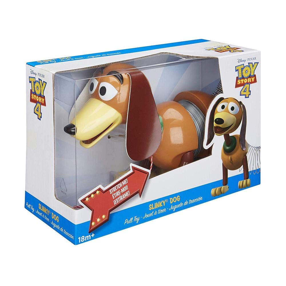 Slinky Disney Toy Story 4 dog sits up and begs for engaging storytelling moments.