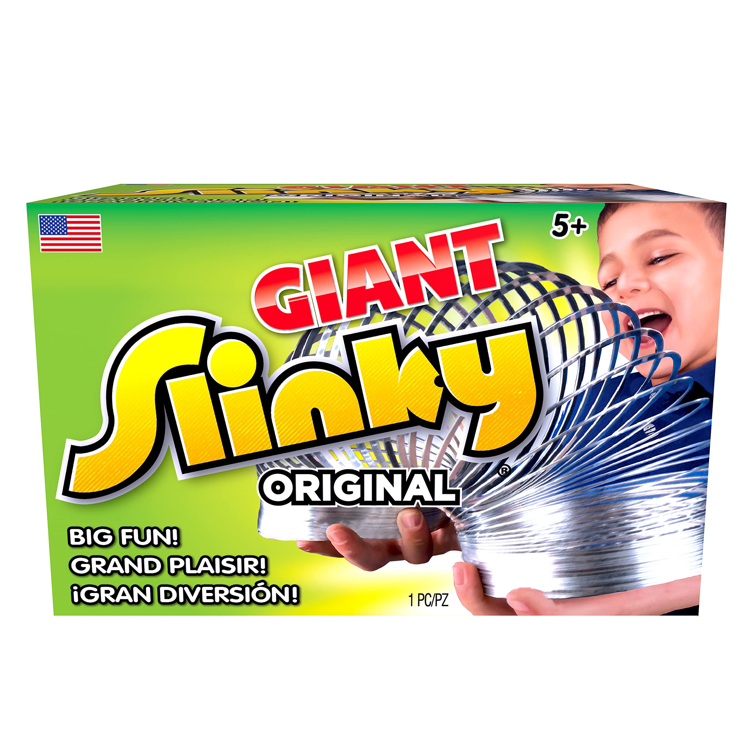 Gift-ready Slinky for kids five and up, a retro classic.
