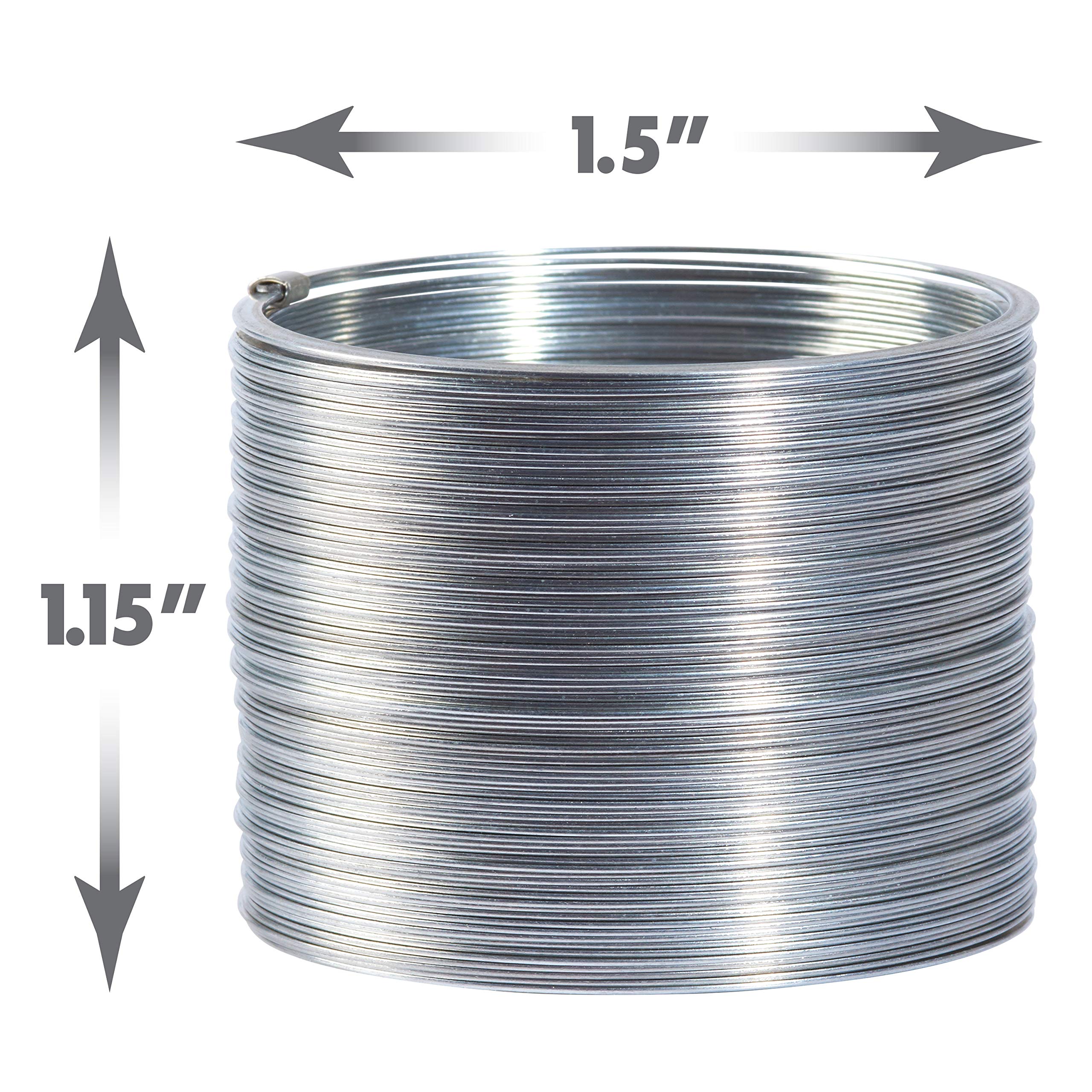 Just Play Slinky Jr. small metal Slinky five-pack for Easter baskets and travel.