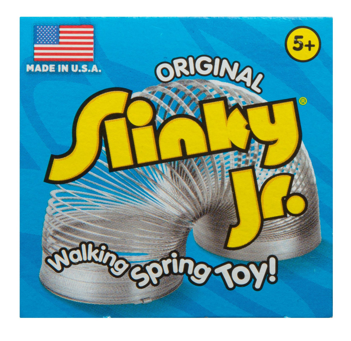 Slinky Original Metal Slinky Jr. walking down stairs, durable classic toy.
