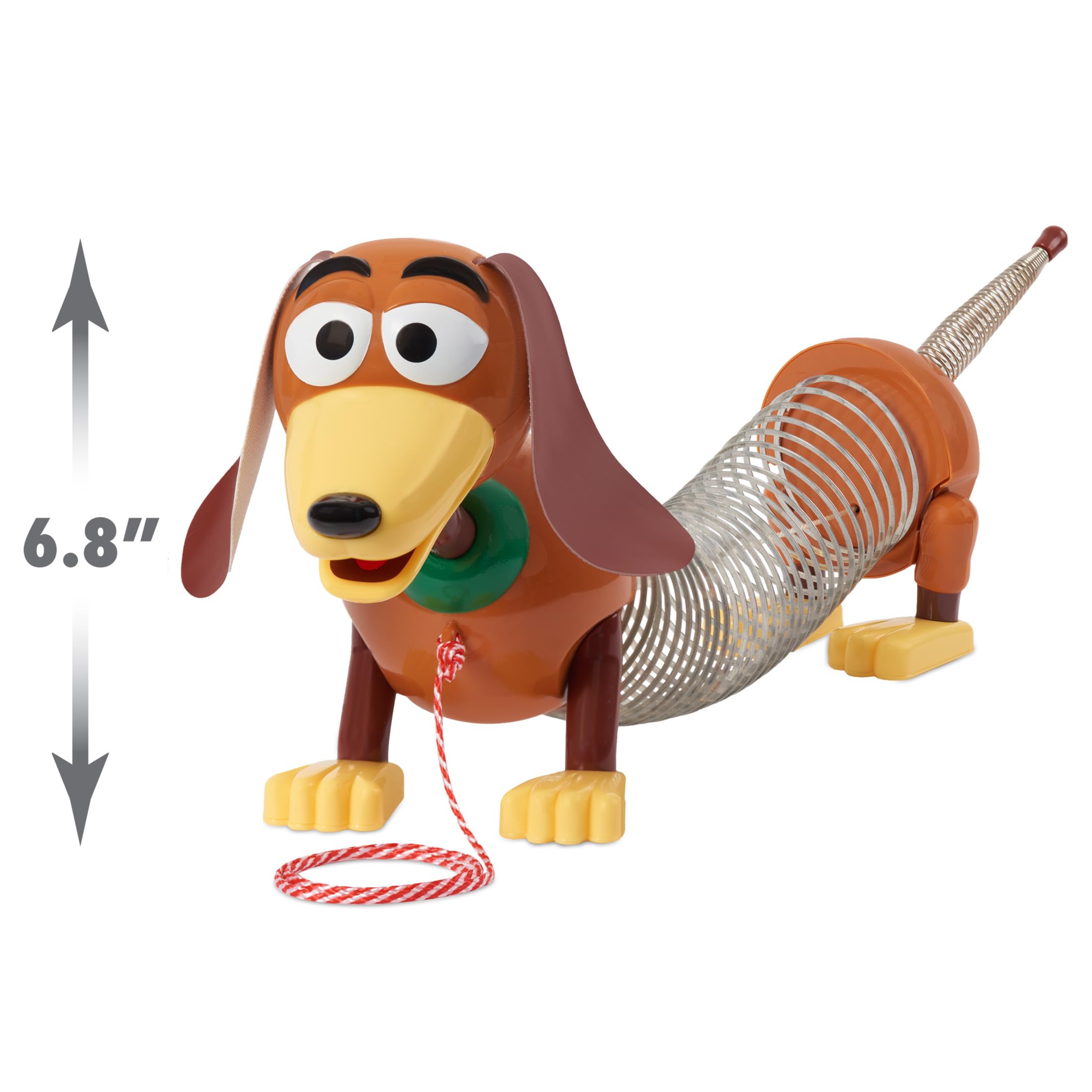 Slinky Retro Dog stretched to fourteen inches for extended interactive play.