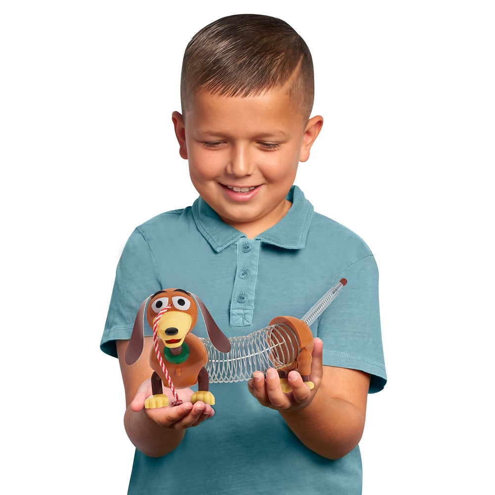 Slinky Disney Toy Story Slinky Dog Jr sports a green collar for authentic detail.