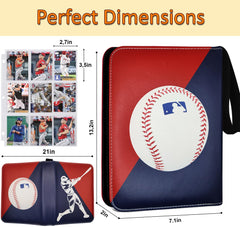 Slonser baseball-card-binder-900-pockets open-spine view for easy access to cards