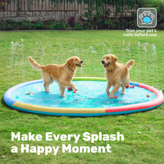 Adjustable water height on the Sloosh 120-inch splash pad for all ages