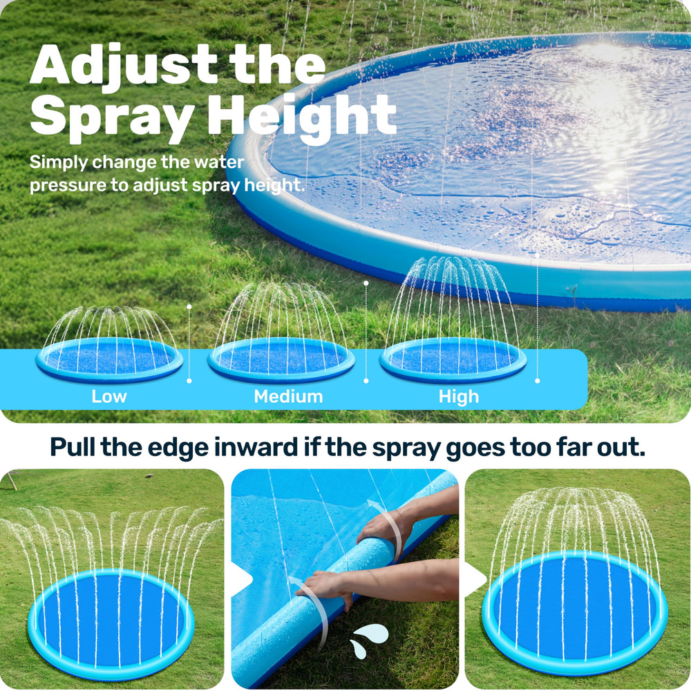 Sloosh non-slip surface reduces slips during outdoor water play