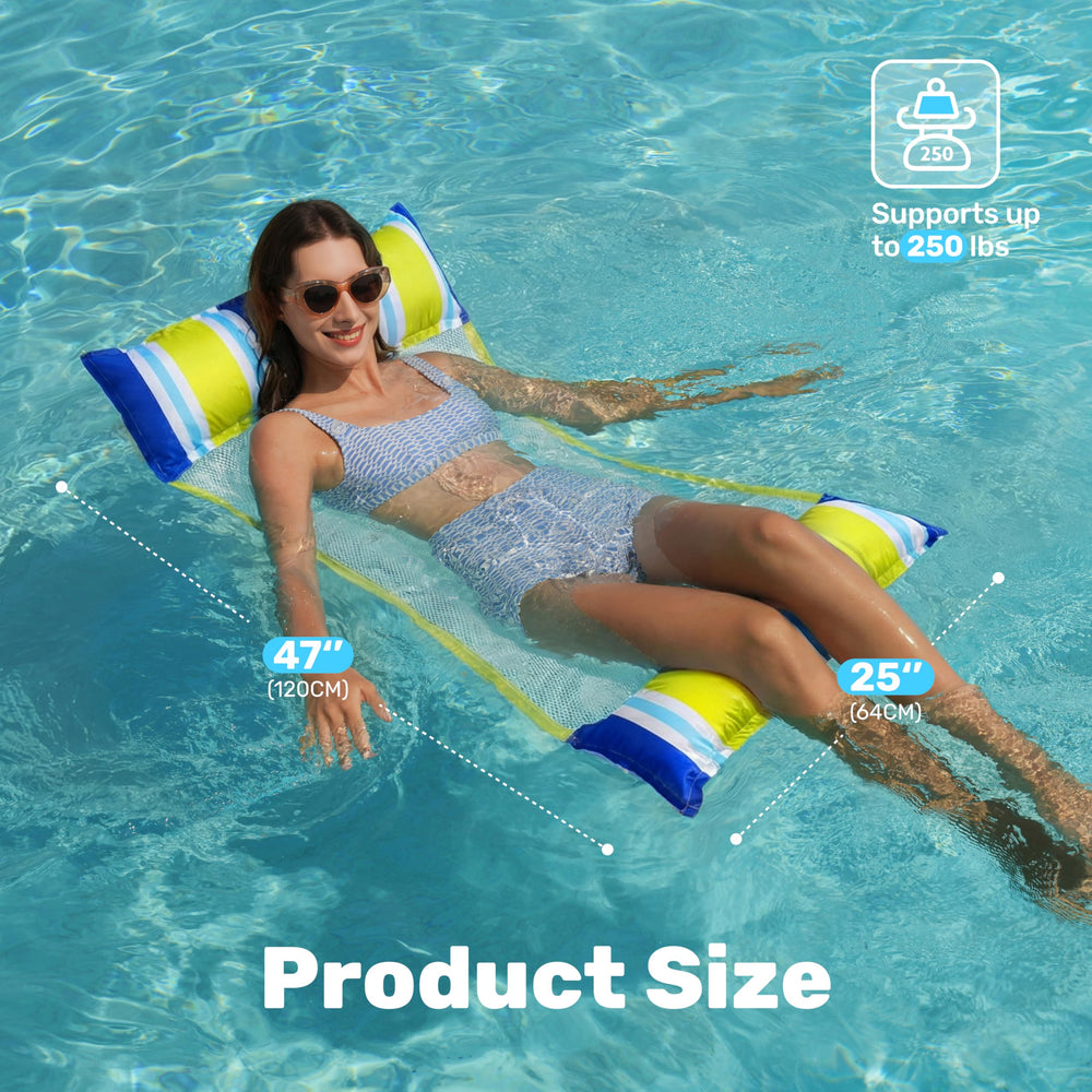Sloosh 3-pack yellow hammock: vibrant color for poolside lounging.