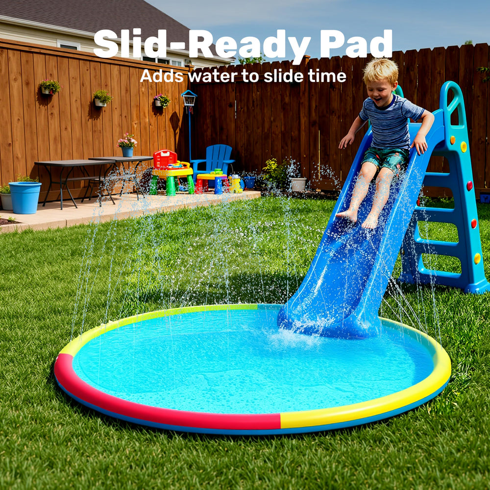 Sloosh 60in splash pad non-slip texture image for reduced slips