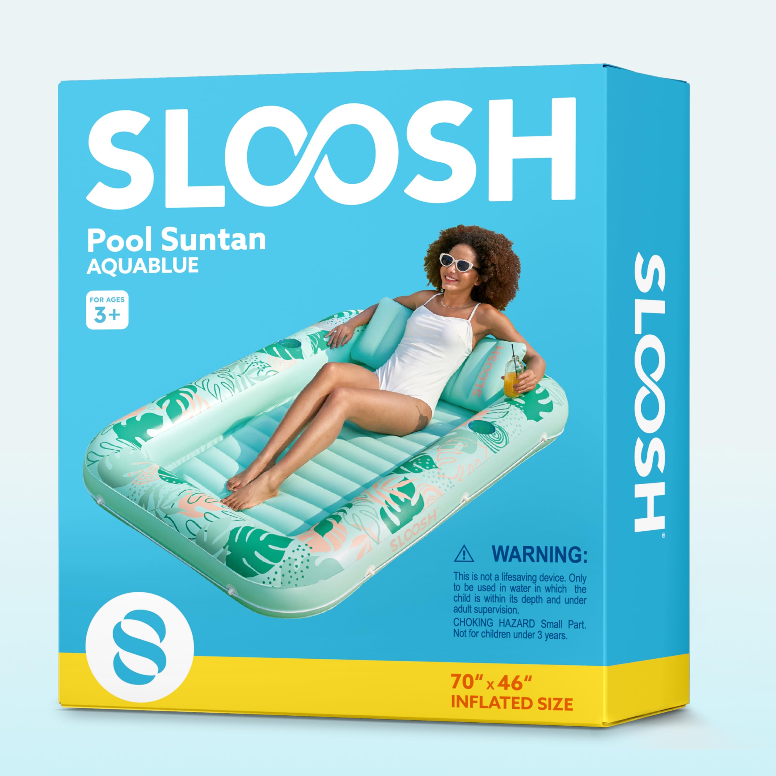 Sloosh use at backyard lake or beach for private lounging
