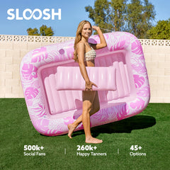 Sloosh wrap-around rope offers added stability during solo backyard parties.