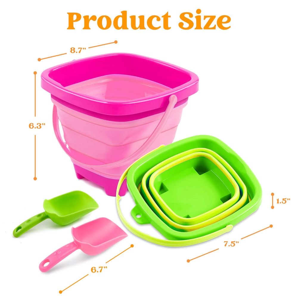 Kids enjoy sunny beach play with Sloosh buckets.