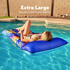 Sloosh blue inflatable float adds a luxurious vibe on water