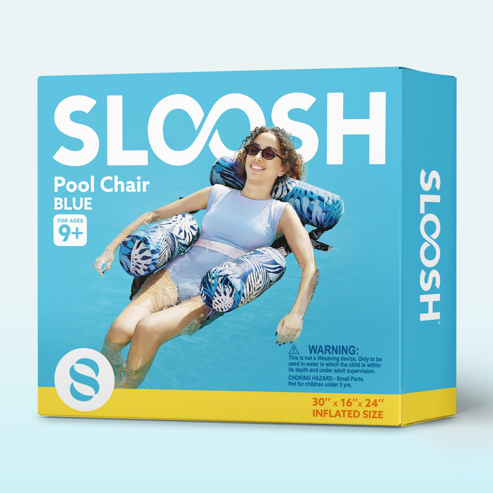 Sloosh blue leaves pattern adds stylish flair for lounging.