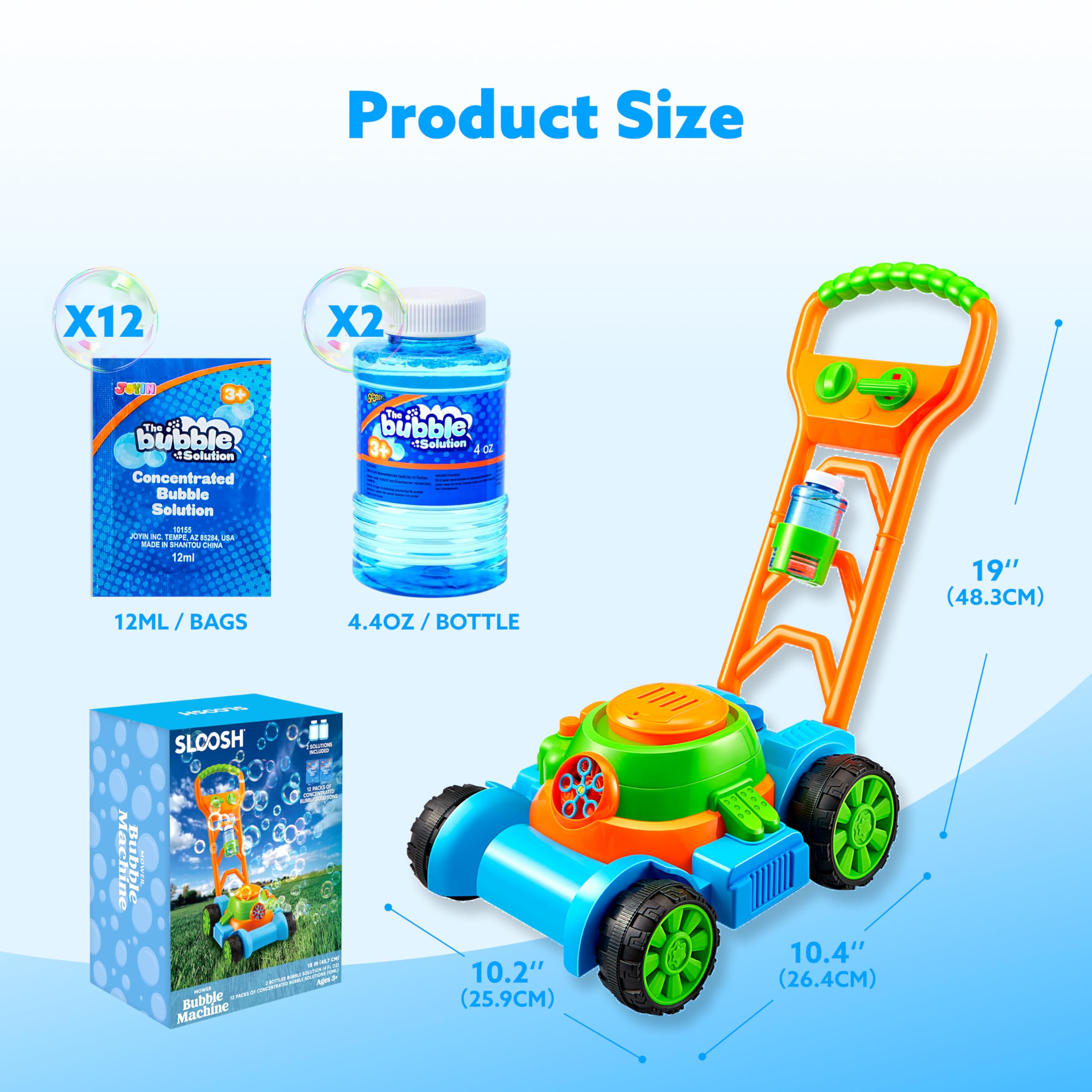 SLOOSH Bubble Lawn Mower batteries not included, requires 3 AAs.