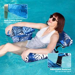 Sloosh buoyant pillows provide added support during lounging.