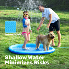 Sloosh compact foldable splash pad ready for travel and storage.