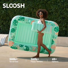 Sloosh compact portable float for beach or pool