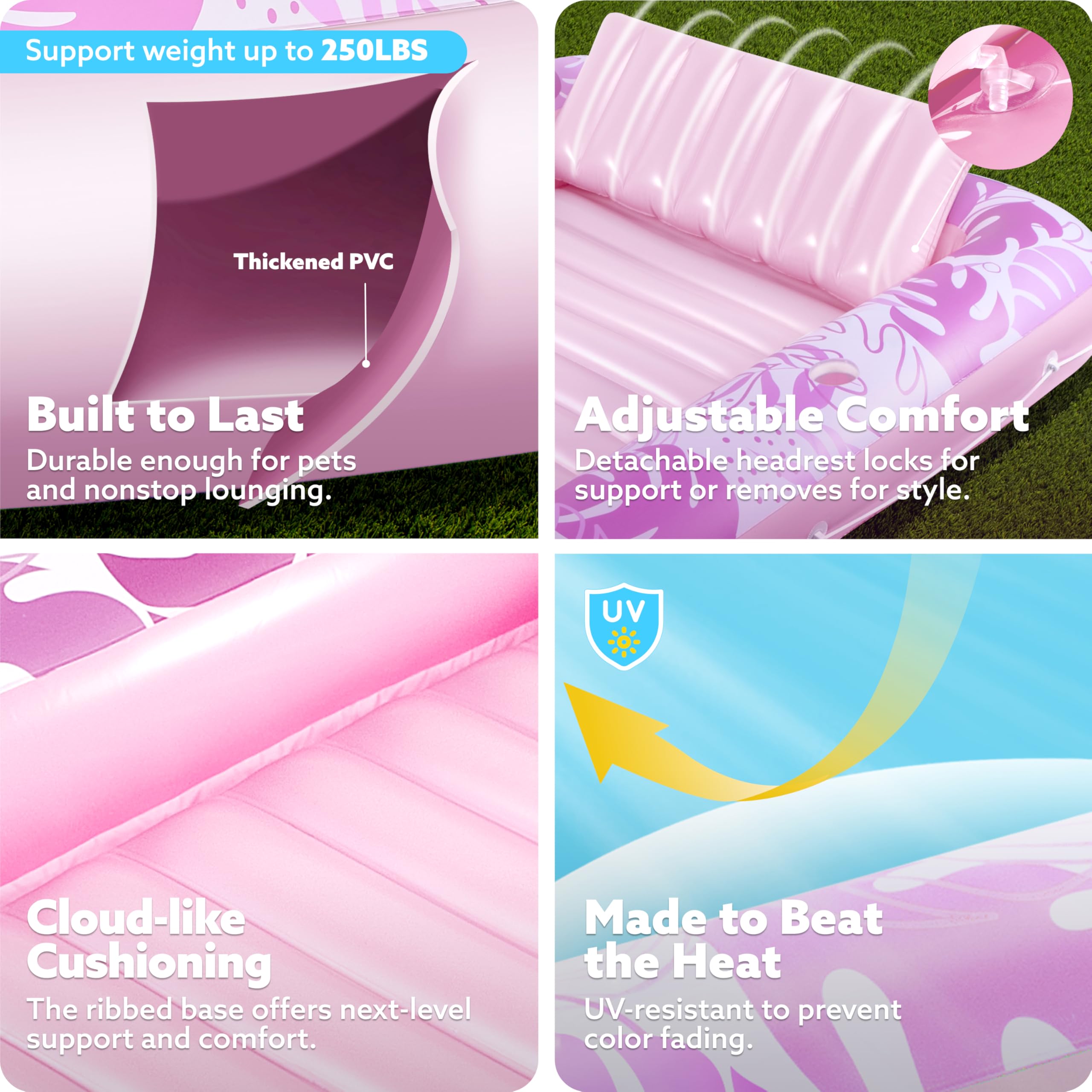 Sloosh compact inflatable design inflates quickly for easy transport to weekend getaways.